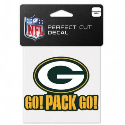 Green Bay Packers Go Pack Go 4 Green Bay Packers Go Pack Go 4" x 4" Perfect Cut Color Decal