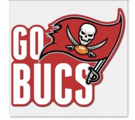 Tampa Bay Buccaneers 8" x 8" Perfect Cut Color Decal