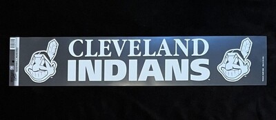 Cleveland Indians White 5" x 25" Perfect Cut Decal