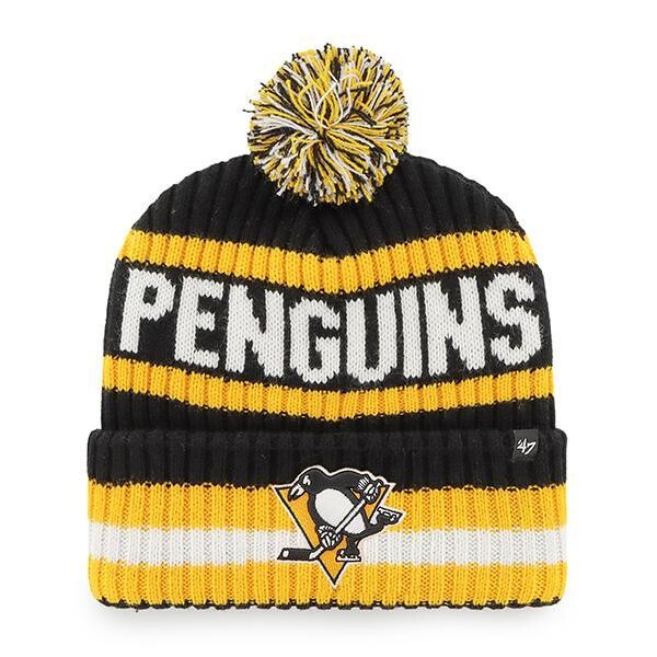Pittsburgh Penguins 47 Bering Cuff Pom Knit Hat