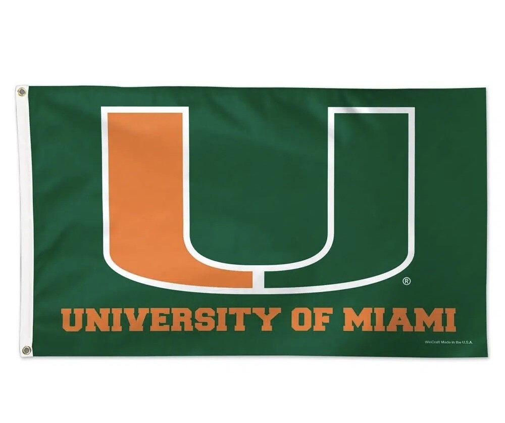 Miami Hurricanes 3' x 5' Flag