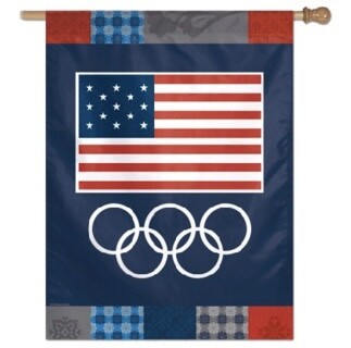 Team USA Olympic Rings 27" x 37" Vertical Flag