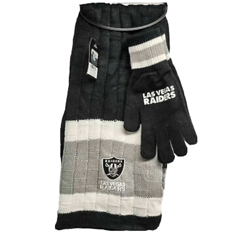 Las Vegas Raiders Scarf and Gloves Set