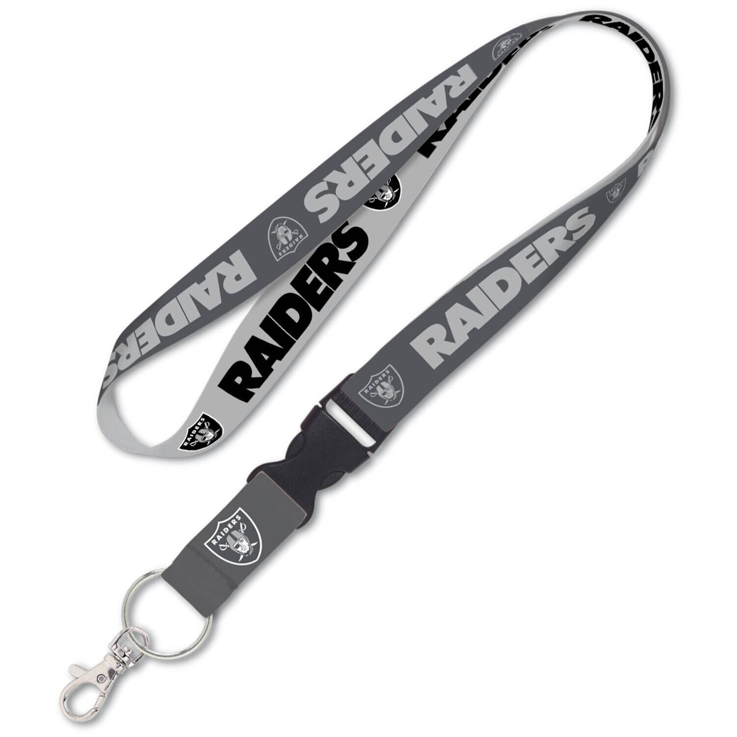 Las Vegas Raiders Reversible Charcoal 1" Lanyard