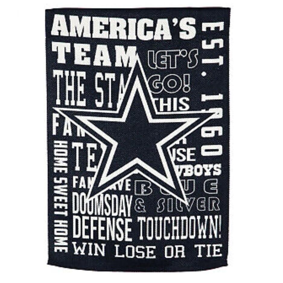Dallas Cowboys 29" x 43" Fan Rules Suede 2-Sided Vertical House Flag