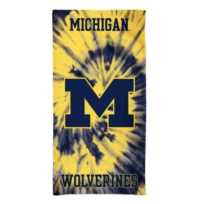Michigan Wolverines Psychedelic Beach Towel Michigan Wolverines Psychedelic Beach Towel