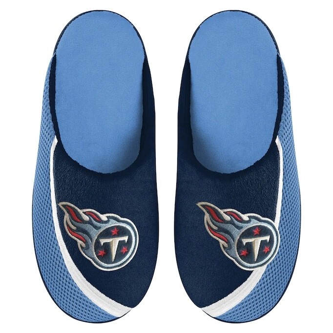 Tennessee Titans Men's Color Edge Forever Slippers Tennessee Titans Men's Color Edge Forever Slippers