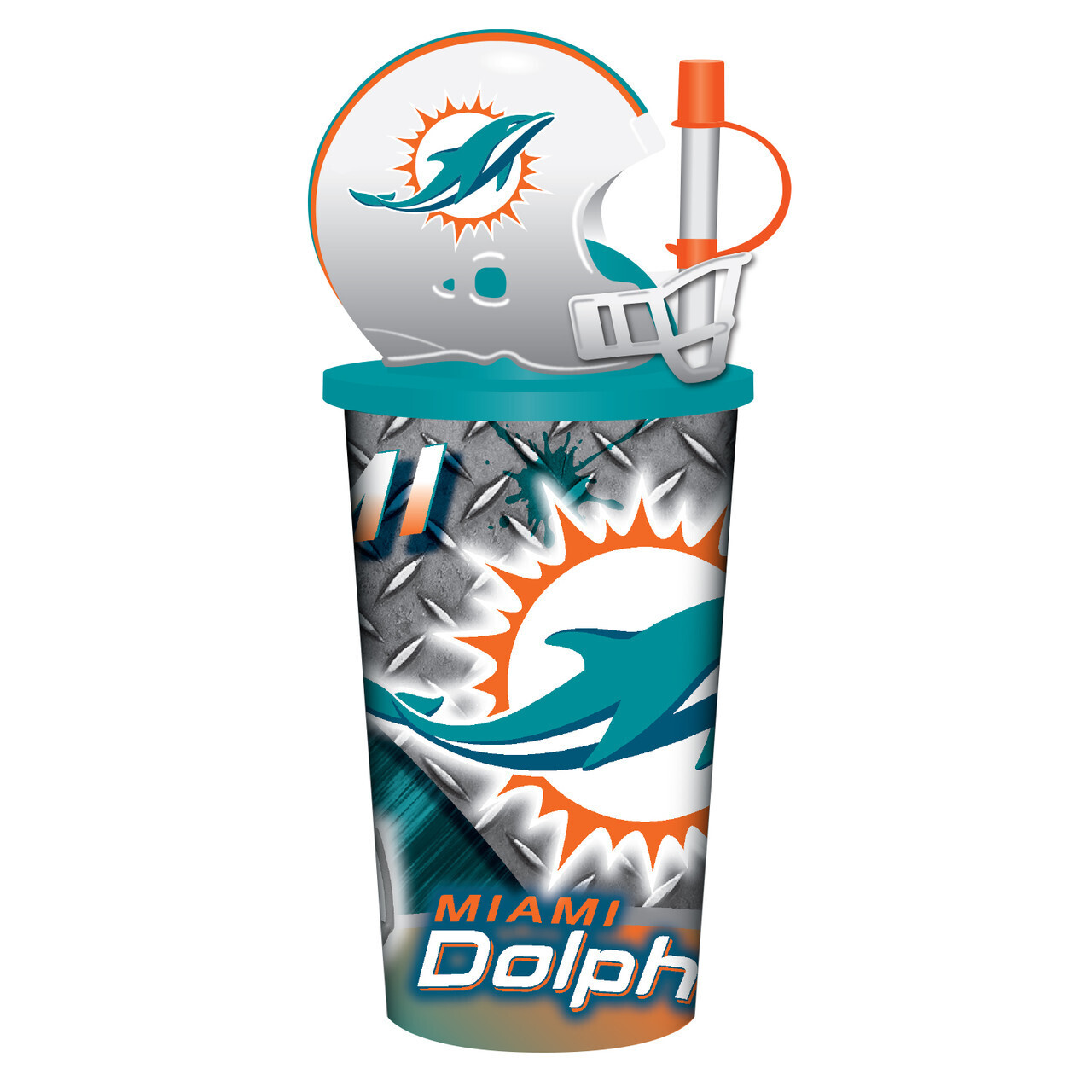 Miami Dolphins 32oz Reusable Drinking Helmet Cup
