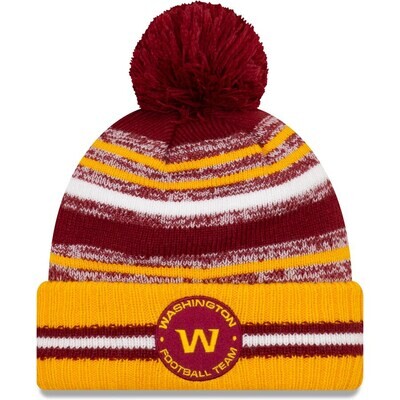 Washington Football Team Men's New Era Sport Cuffed Pom Knit Hat