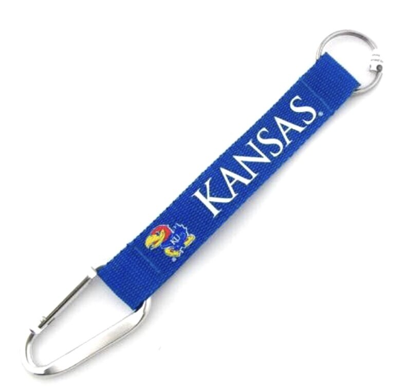 Kansas Jayhawks Carabiner Lanyard Keychain