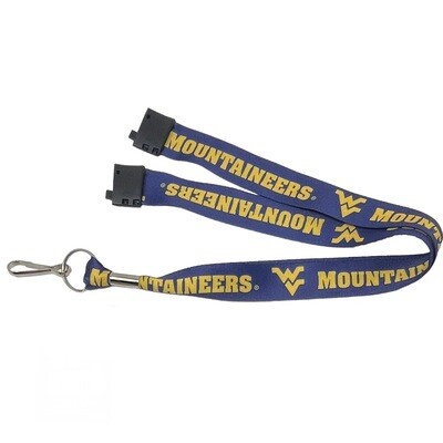 West Virginia Mountaineers 1" Lanyard
