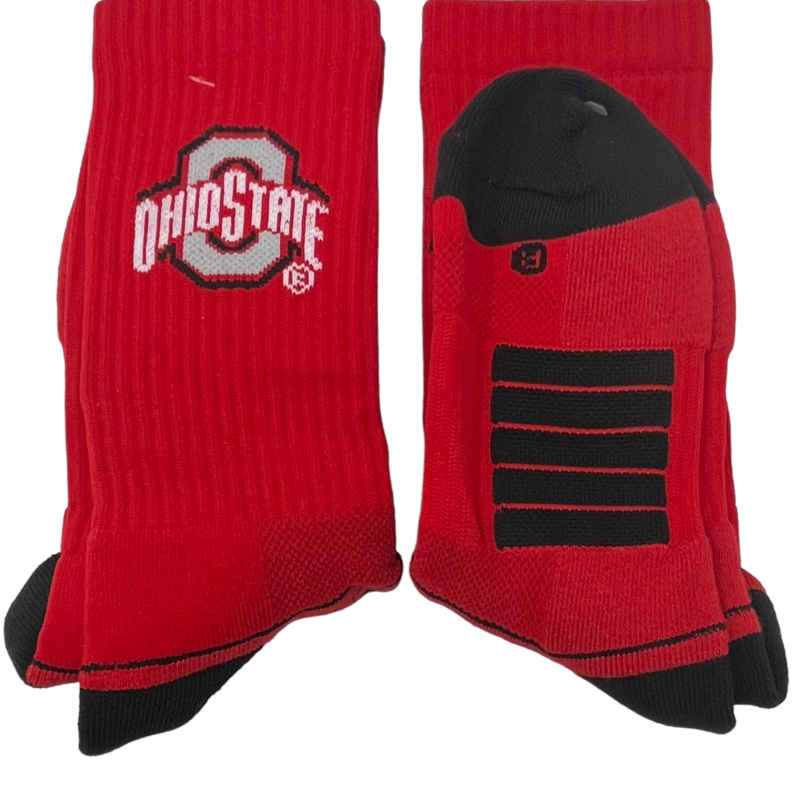 Ohio State Buckeye Men’s Red Strideline Socks