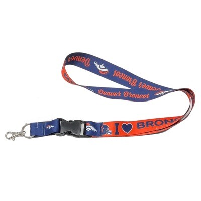 Denver Broncos Love 1" Lanyard