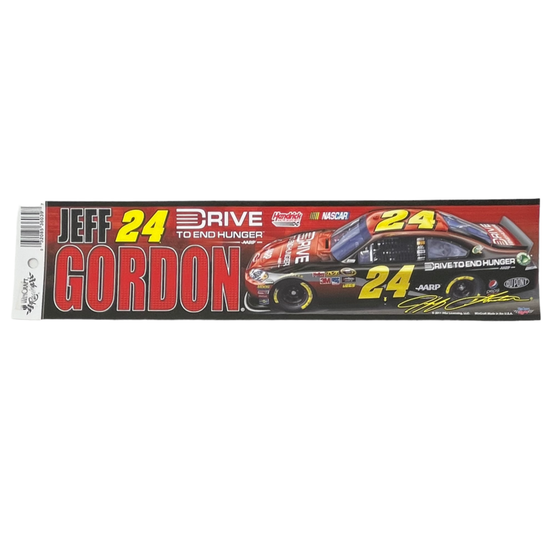 Jeff Gordon 3" x 12" Bumper Sticker