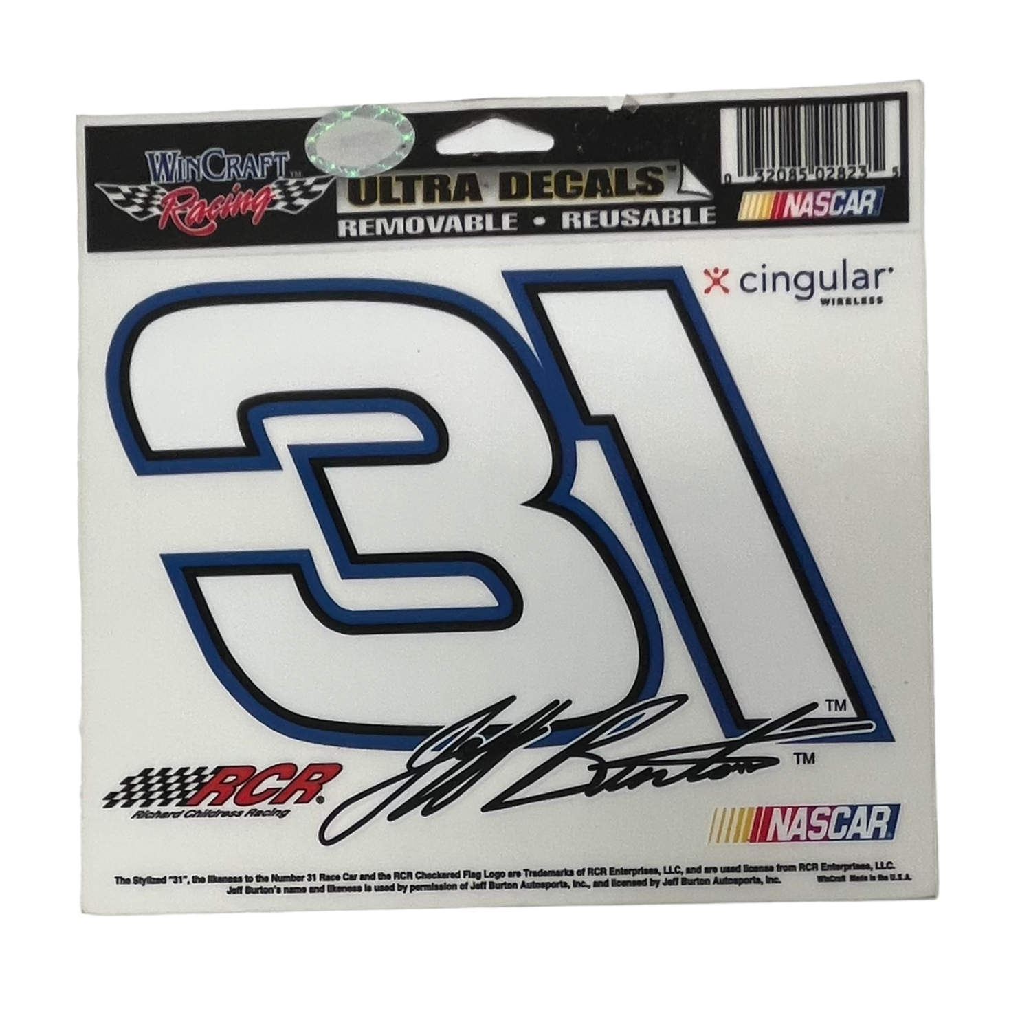 Jeff Burton 4.5" x 5.75" Ultra Decal
