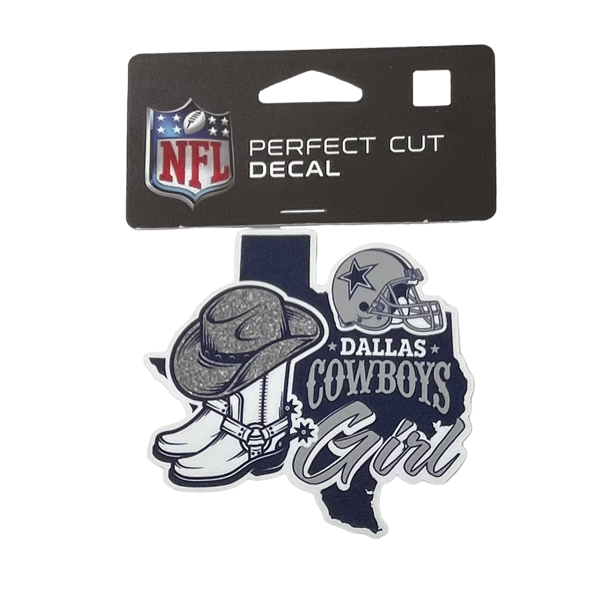 Dallas Cowboys Girl 4" x 4" Perfect Cut Color Decal