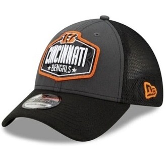Cincinnati Bengals Men’s New Era Black NFL Draft 39Thirty Fitted Trucker Hat