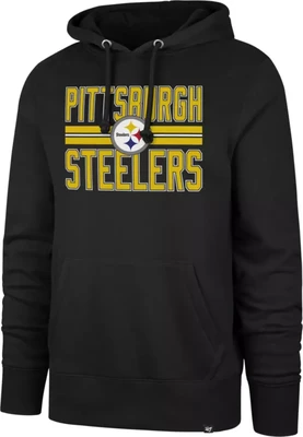 Pittsburgh Steelers Black 47 Brand Men’s Striped Pullover Hoodie