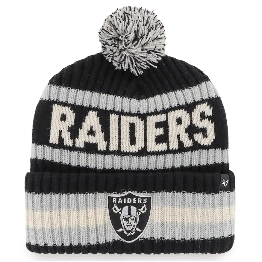 Las Vegas Raiders Men’s 47 Bering Cuffed Pom Knit Hat