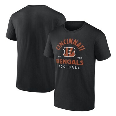 Cincinnati Bengals Men's Fanatics Branded Black Distressed Established T-Shirt