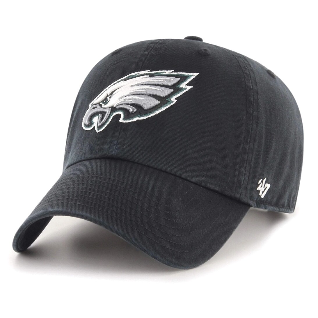 Philadelphia Eagles Men’s Black 47 Brand Clean Up Adjustable Hat