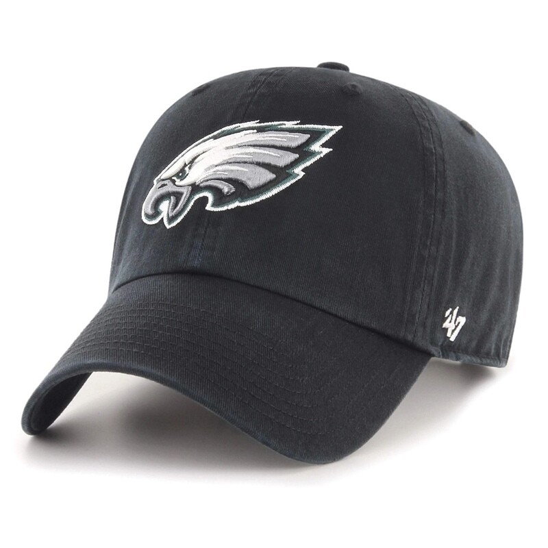 Philadelphia Eagles Men’s Black 47 Brand Clean Up Adjustable Hat Philadelphia Eagles Men’s Black 47 Brand Clean Up Adjustable Hat