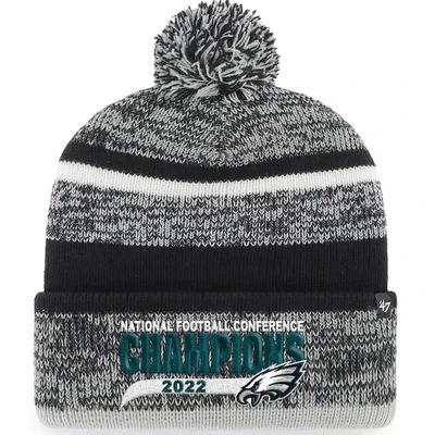 Philadelphia Eagles Men's 2022 NFC Champions 47 Brand Cuffed Pom Knit