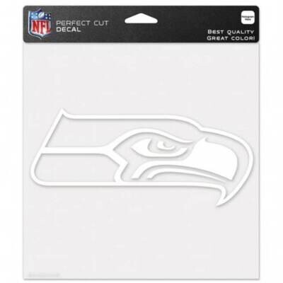 Seattle Seahawks White 8" x 8" Perfect Cut Color Decal