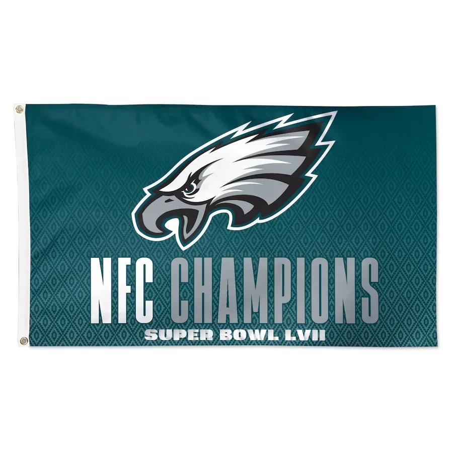 Philadelphia Eagles 2022 NFC Champions 3” x 5” Deluxe Flag