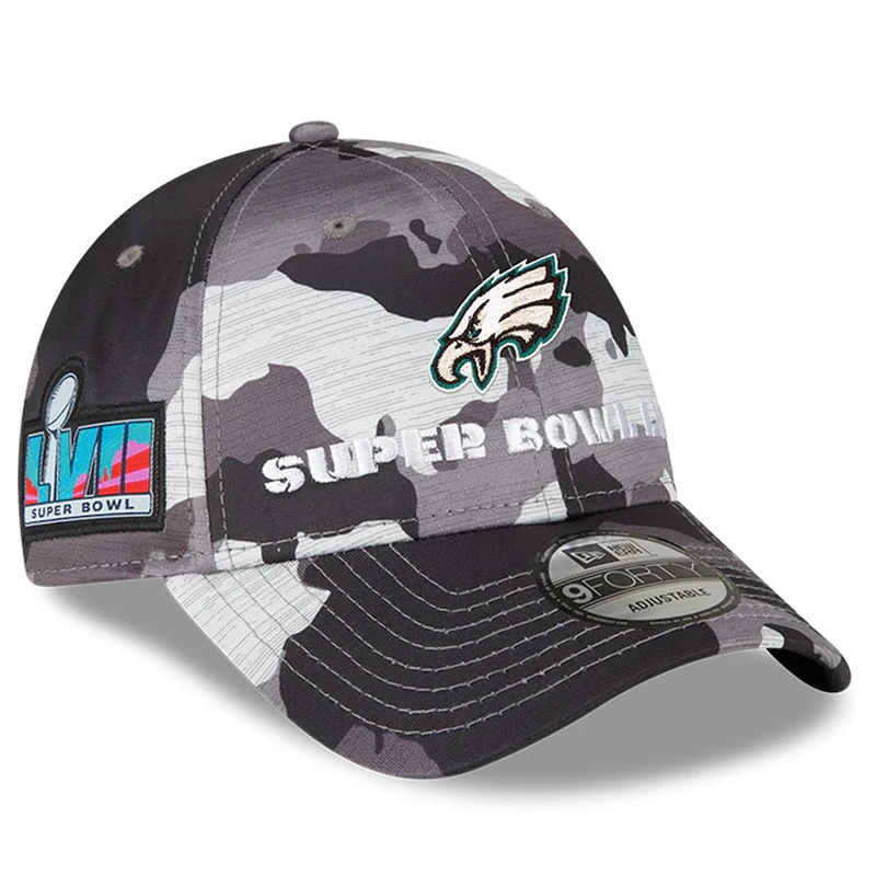 Philadelphia Eagles Men’s New Era Camo Super Bowl LVII 9FORTY Adjustable Hat