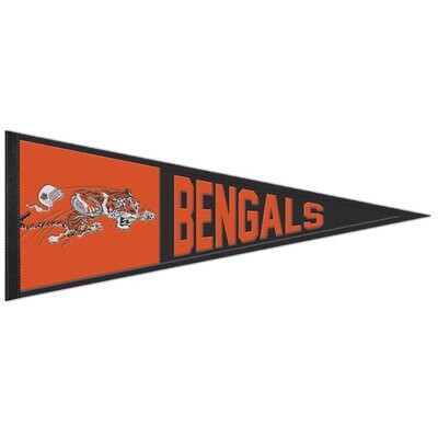 Cincinnati Bengals Retro 13” x 32” Wool Pennant