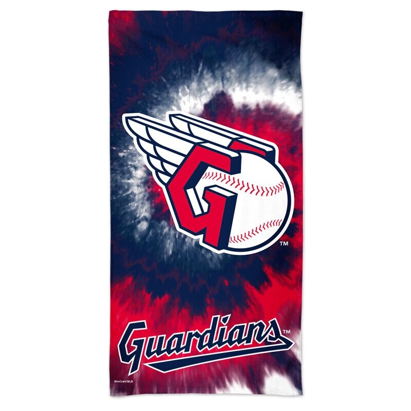 Cleveland Guardians Tie Dye Beach Towel Cleveland Guardians Tie Dye Beach Towel