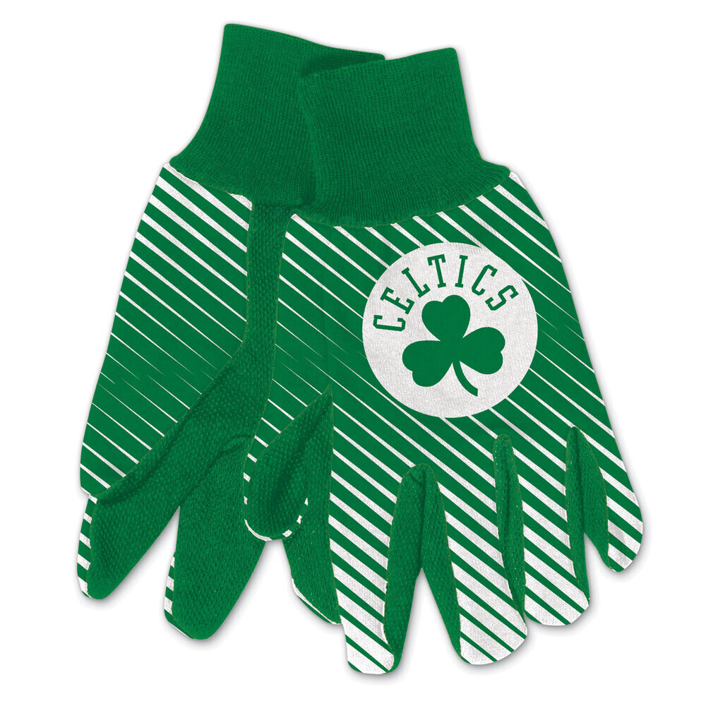 Boston Celtics Striped Utility Gloves