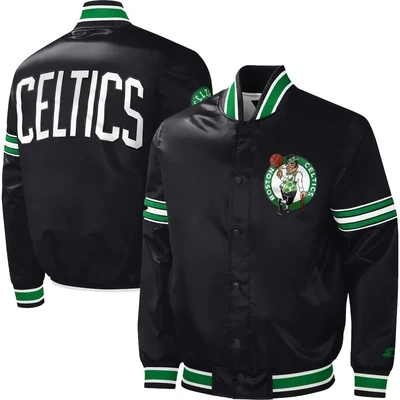 Boston Celtics Men's Starter Slider Satin Full-Snap Varsity Jacket