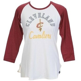 Cleveland Cavaliers Women's White 47 Brand 3/4 Sleeve T-Shirt