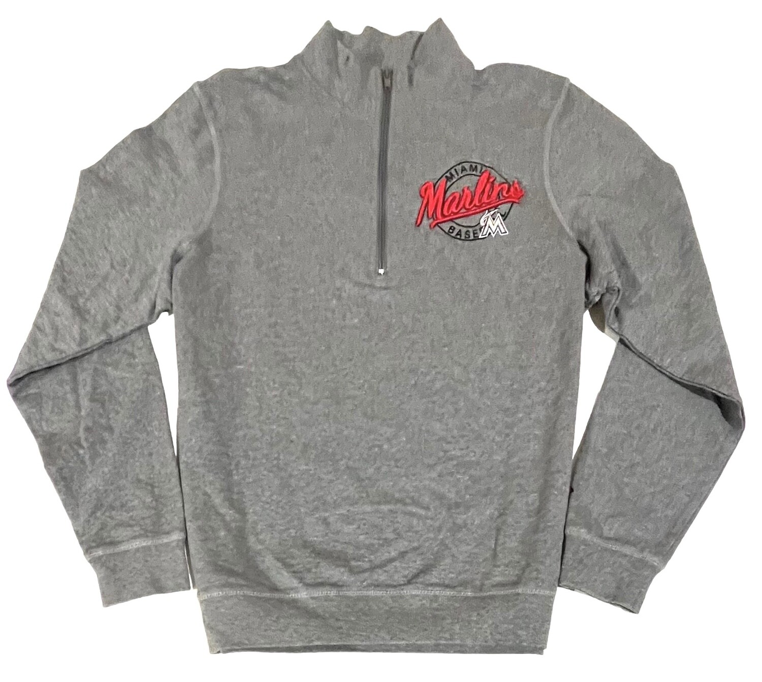 Miami Marlins Men's New Era Quarter Zip Pullover