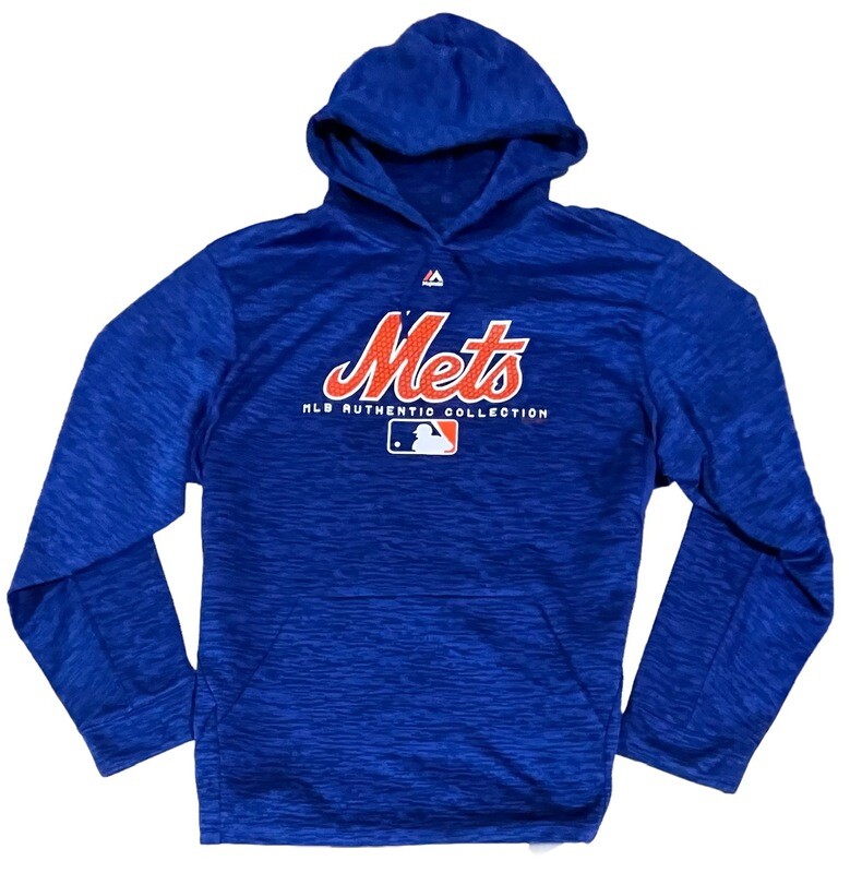 New York Mets Men's Blue Majestic On Field Hoodie