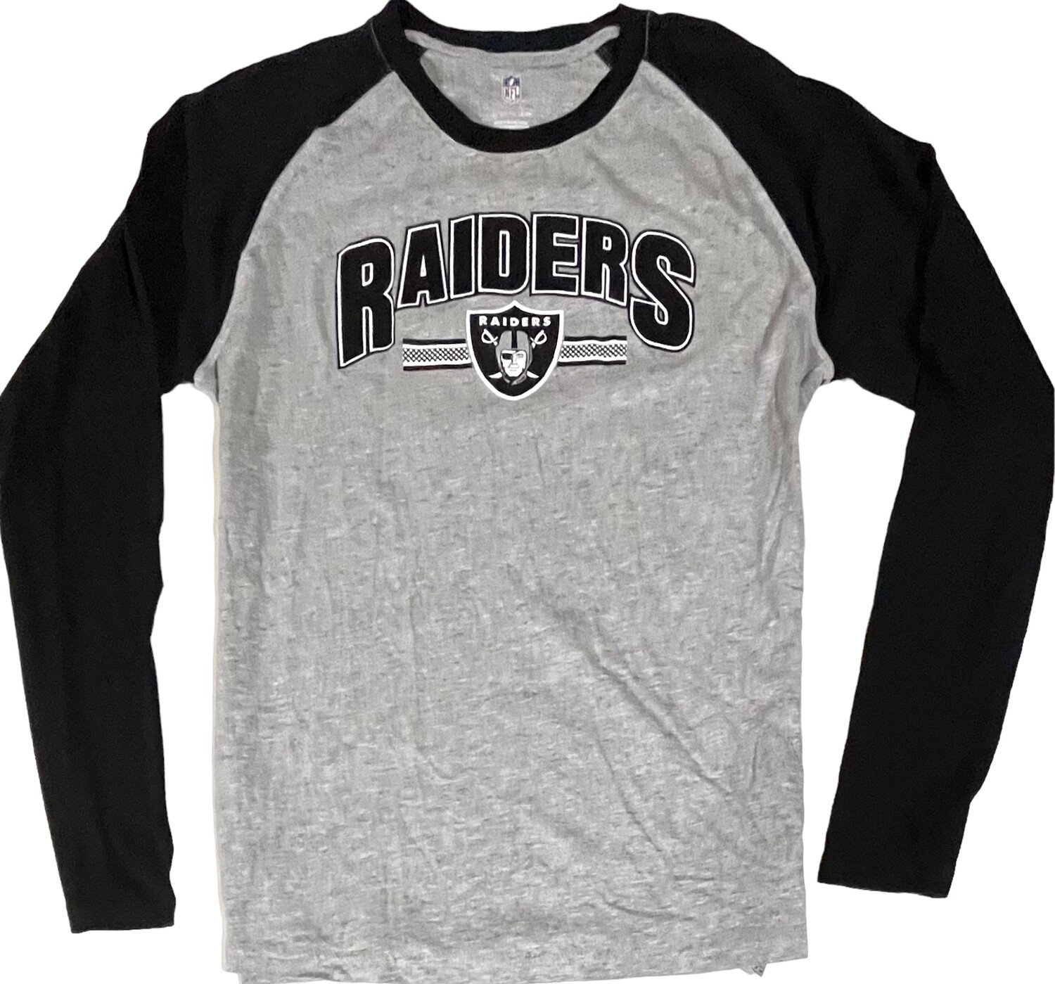 Las Vegas Raiders Youth Long Sleeve Black & Grey Shirt