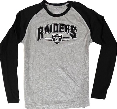 Las Vegas Raiders Youth Long Sleeve Black & Grey Shirt
