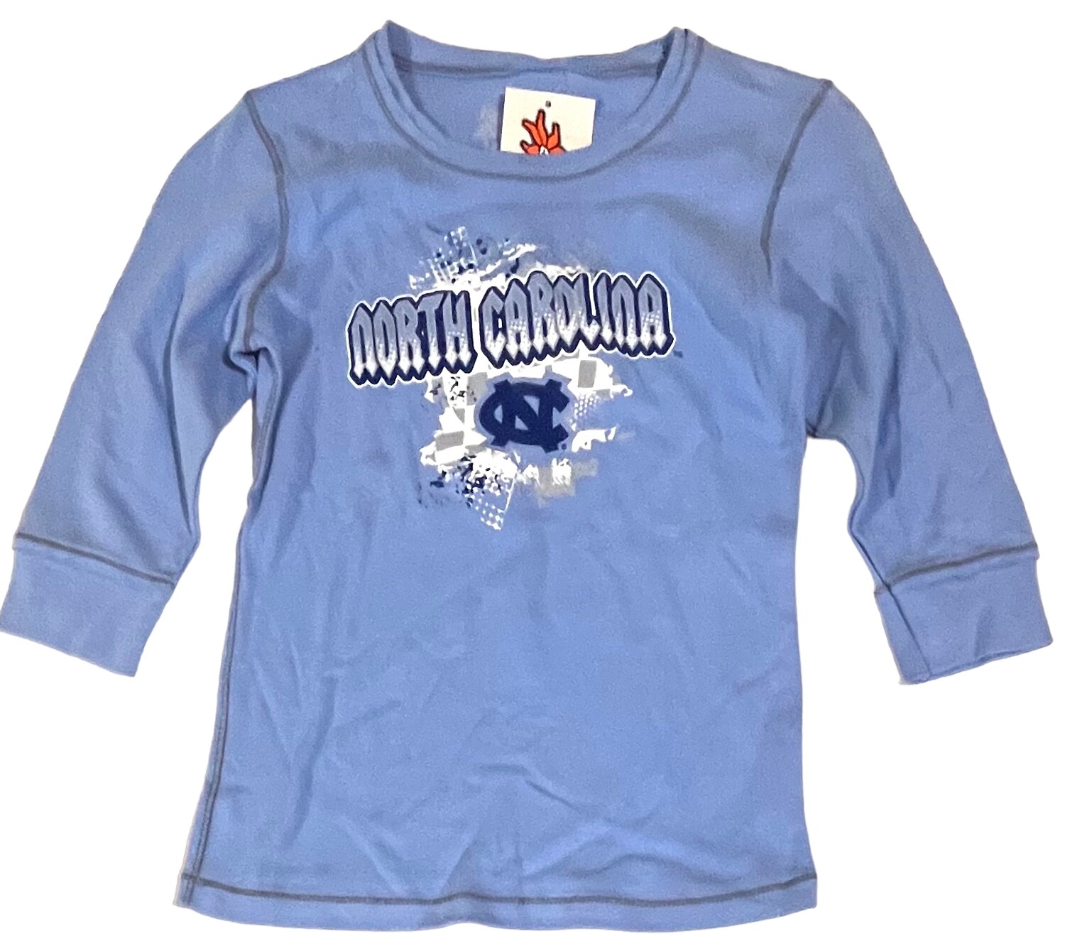 North Carolina Tar Heels Youth 3/4 Sleeve Shirt