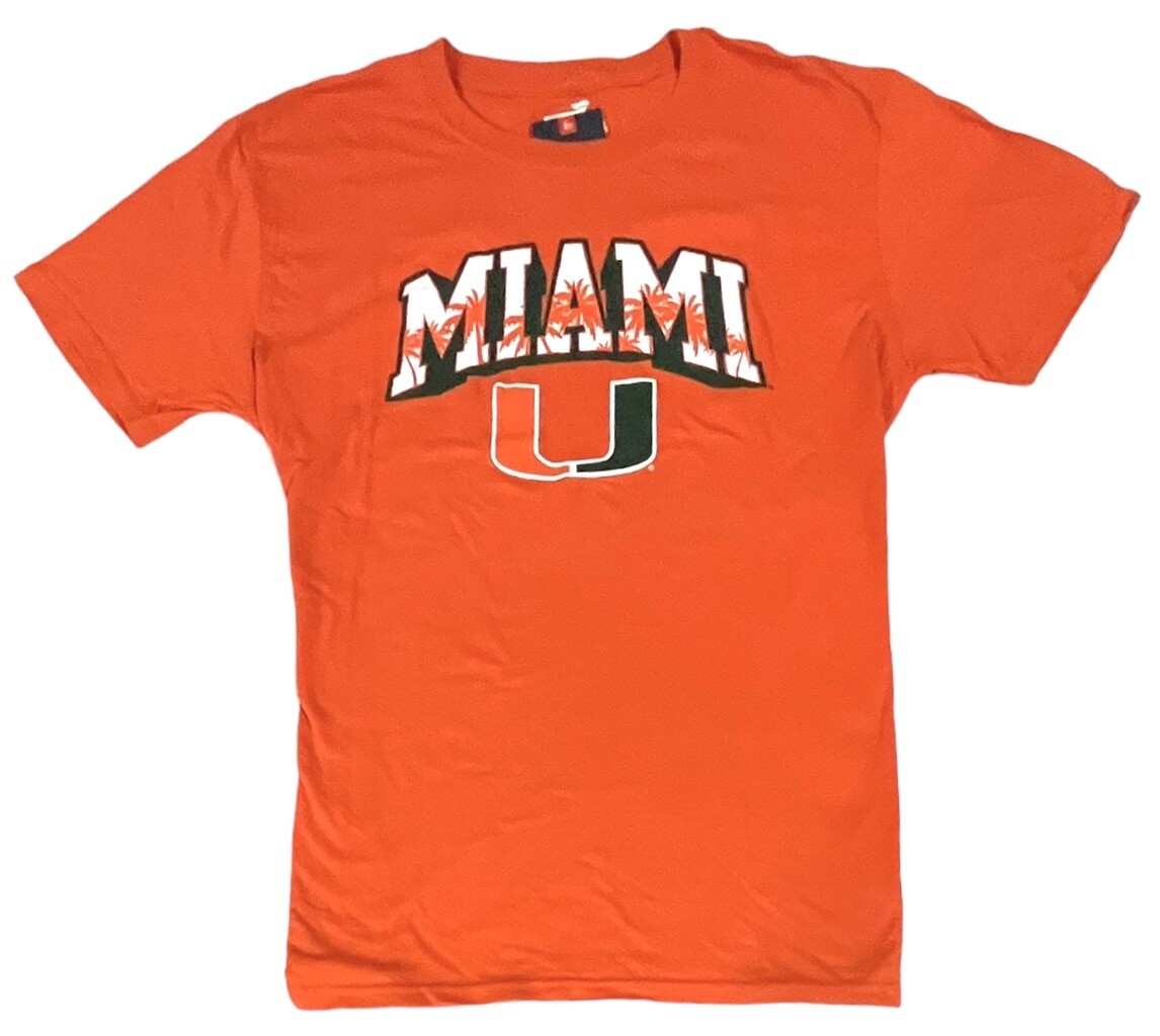 Miami Hurricanes Men’s Orange Tropical T-Shirt