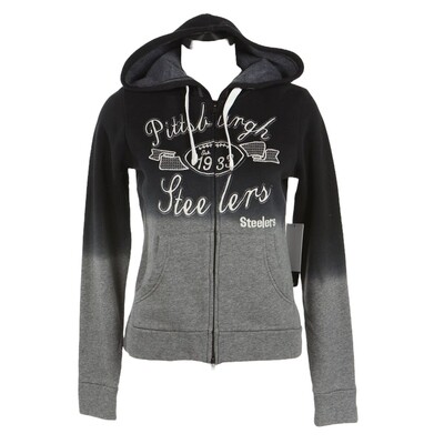 Pittsburgh Steelers Women’s Retro Full Zip Hoodie by Alyssa Milano