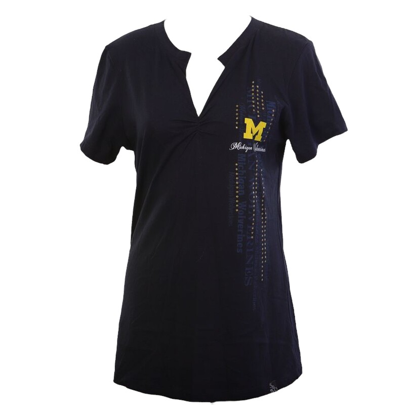 Michigan Wolverines Women's Short Sleeve Split Shirt