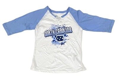 North Carolina Tar Heels Youth 3/4 Sleeve Shirt