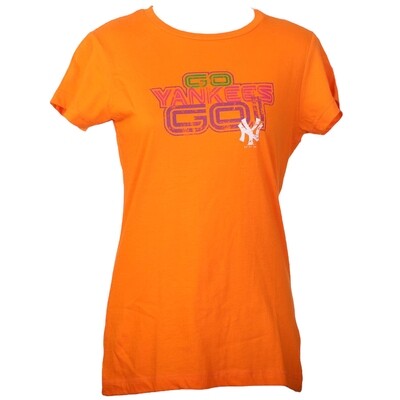 New York Yankees Women's 4Her Orange T-Shirt New York Yankees Women's 4Her Orange T-Shirt