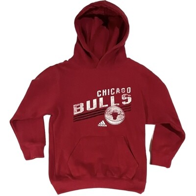 Chicago Bulls Youth Red Adidas Pullover Hoodie