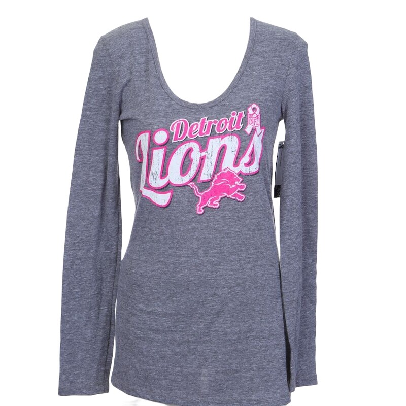 Detroit Lions Women's Long Sleeve Breast Cancer Awareness Shirt