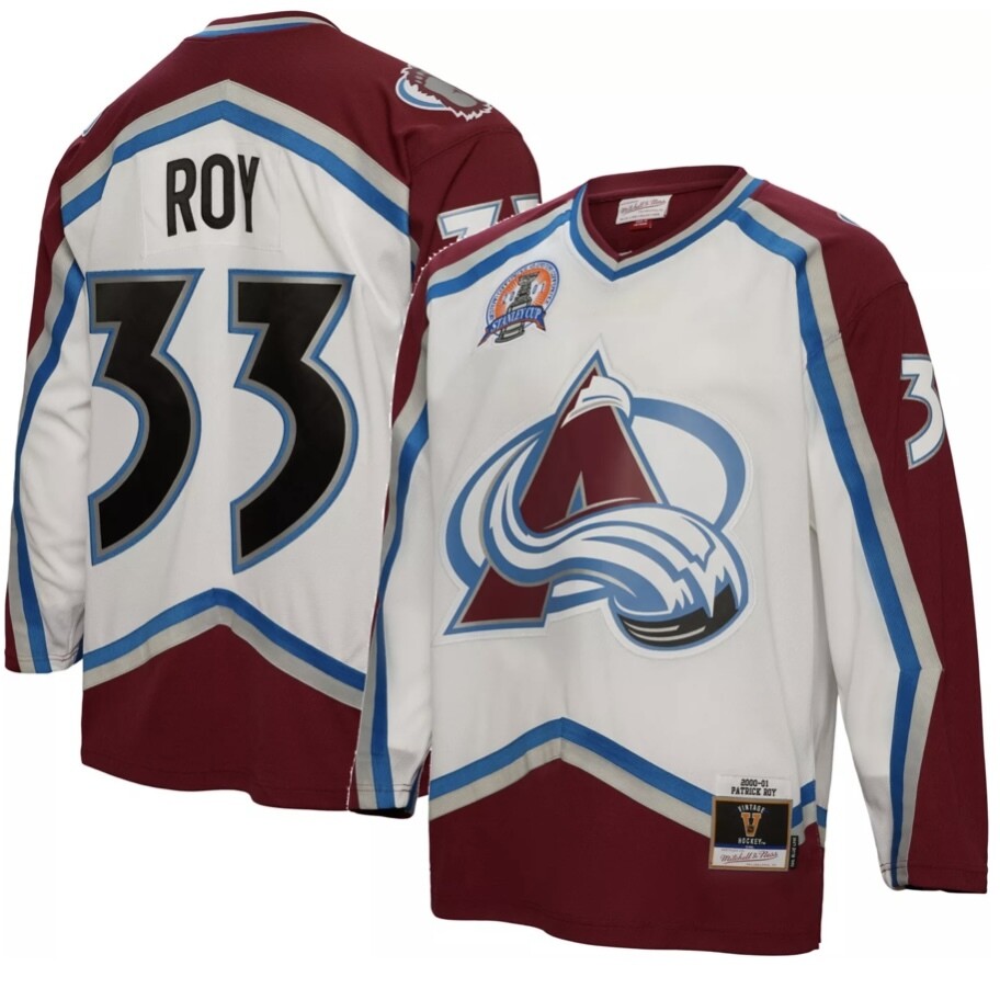 Colorado Avalanche Patrick Roy 2000-01 Men’s Mitchell & Ness Blue Line Player Jersey