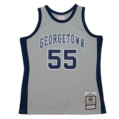 Georgetown Hoyas Dikembe Mutombo 1991-92 Grey Men's Mitchell & Ness College Vault Jersey