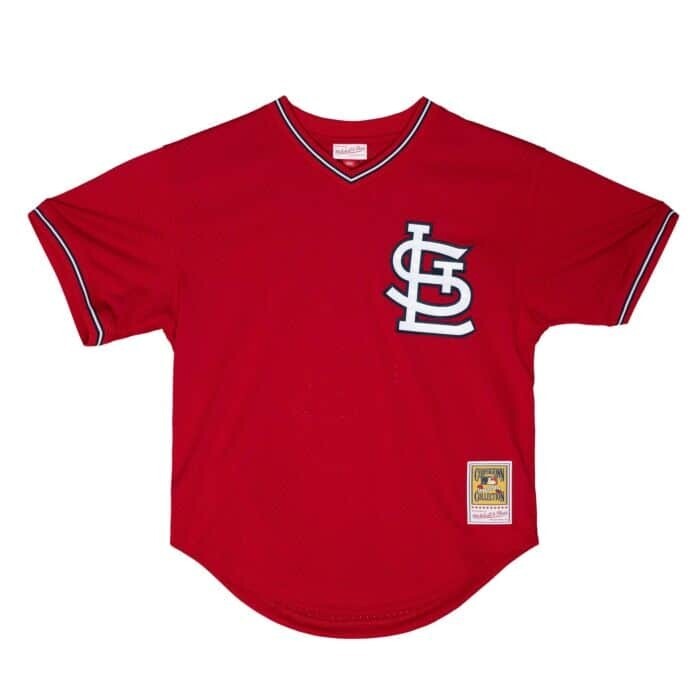 St. Louis Cardinals Tony Larussa 1996 Men's Red Mitchell & Ness Mesh Jersey